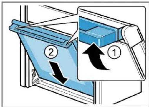 NEFF B54CR31N0F - Accrocher la porte de l'appareil - 2