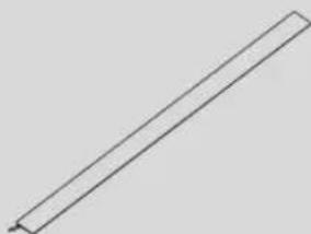 Simple line drawing of a diagonal line with a small notch at the end (no text or symbols)