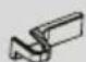 Symbol of a trash bin crossed out by two crossed lines, with no text or labels present.