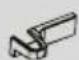 Symbol of a trash bin crossed with a diagonal line and a horizontal bar below (no text or labels)