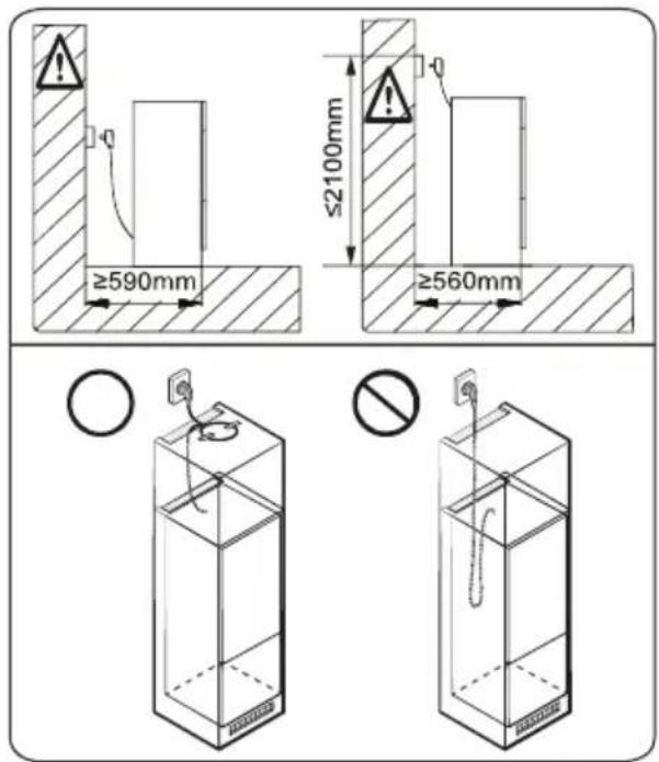 ≥590mm ≤2100mm ≥560mm