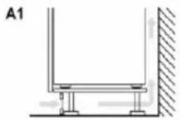 Technical line drawing of a structural support frame with no text or symbols