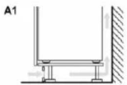 Technical line drawing of a structural support frame with no text or symbols.