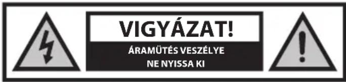 VIGYÁZAT! ÁRAMÜTÉS VESZÉLYE NE NYISSA KI
