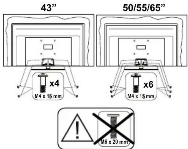 PANASONIC TB-55W63AE6 - Montage du socle - 3