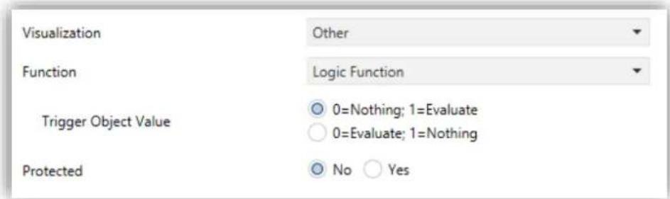 Visualization Function Trigger Object Value Protected Other Logic Function 0=Nothing; 1=Evaluate 0=Evaluate; 1=Nothing No Yes