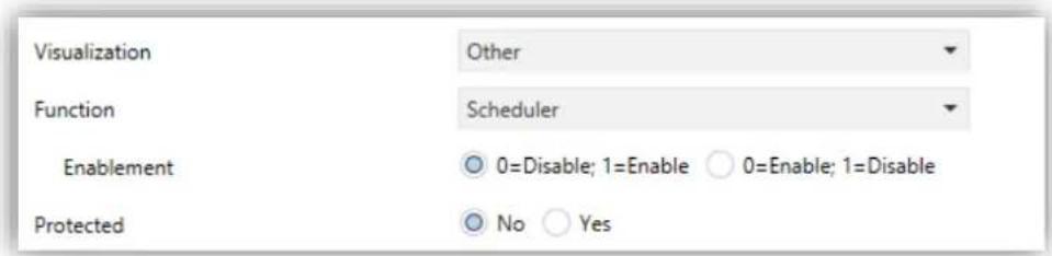 Visualization Function Scheduler Enablement 0=Disable; 1=Enable 0=Enable; 1=Disable Protected No Yes