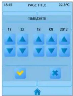 18:45 PAGE TITLE 22.8°C TIME/DATE 18 32 18 09 2012 ▼ ▲ ▲ ▲ ▲ ▼ ▼ ▼ ▼ ▼ ✓ × ↑