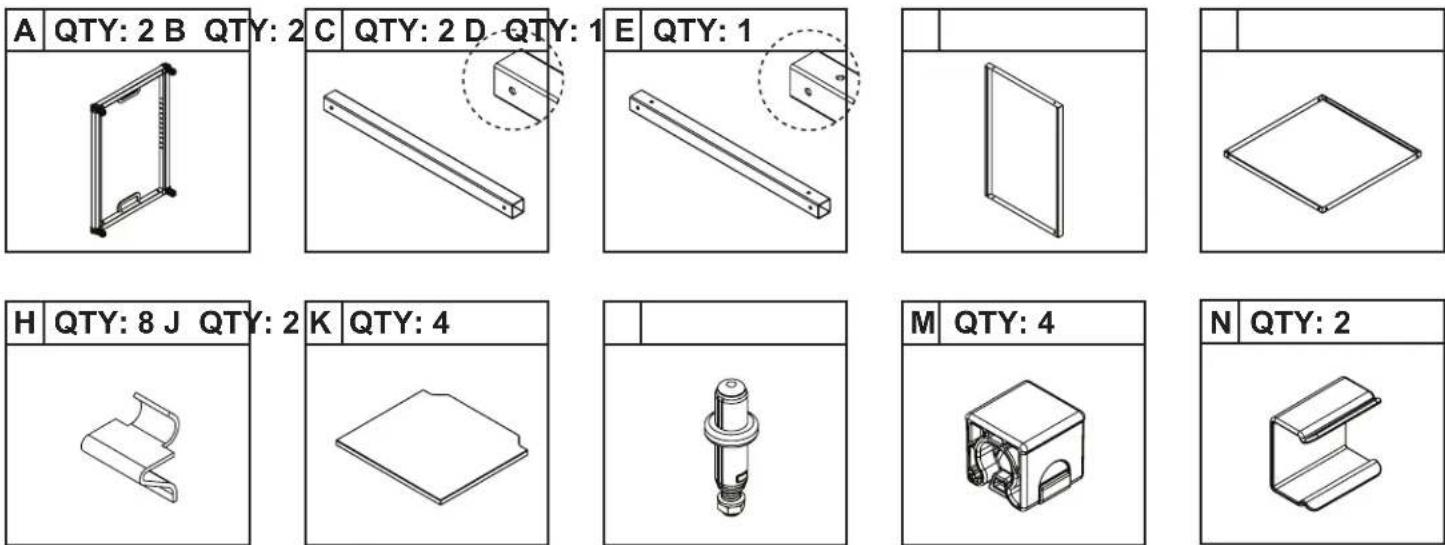 Luxor MBSCB07 - PARTS INCLUDED NOT TO SCALE - 1