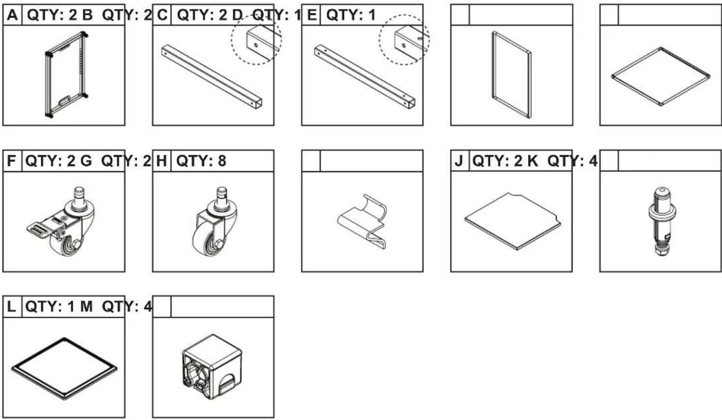 Luxor MBSCB07 - PARTS INCLUDED NOT TO SCALE - 1