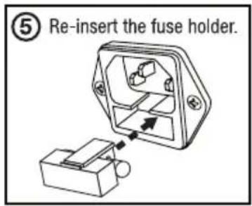 ⑤ Re-insert the fuse holder.
