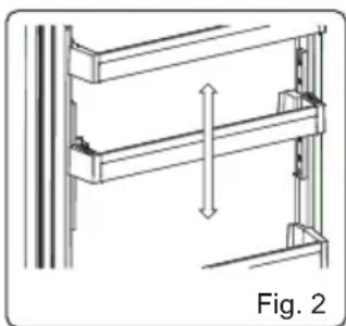 Technical line drawing of a structural frame with vertical dimension and label 'Fig. 2'. No text or symbols on the diagram itself.