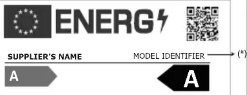 graph LR A["ENERG"] --> B["SUPPLIER'S NAME"] B --> C["MODEL IDENTIFIER"] C --> D["*"] style A fill:#f9f,stroke:#333 style B fill:#ccf,stroke:#333 style C fill:#cfc,stroke:#333 style D fill:#fcc,stroke:#333