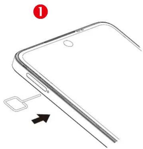 TCL 50 PRO NXTPAPER 5G - Insérer ou extraire la carte SIM ou microSD - 1