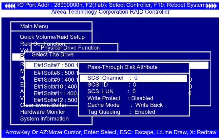 I/O Port Addr : 28000000h, F2(Tab): Select Controller, F10: Reboot System Areca Technology Corporation RAID Controller Main Menu Quick Volume/Raid Setup Raid Set Function Vol Physical Drive Function P Select The Drive R E#1Solt#7 : 500.1 M E#1Solt#8 : 500.1 H E#1Solt#9 : 400.1 E E#1Solt#10 : 400.1 A…