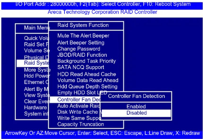I/O Port Addr : 28000000h, F2(Tab): Select Controller, F10: Reboot System Areca Technology Corporation RAID Controller Main Menu Quick Volu Raid Set F Volume Se Physical D Raid Syste More Syste Hdd Power Ethernet C Alert By M View Syste Clear Even Hardware System int Raid System Function Mute The Al…