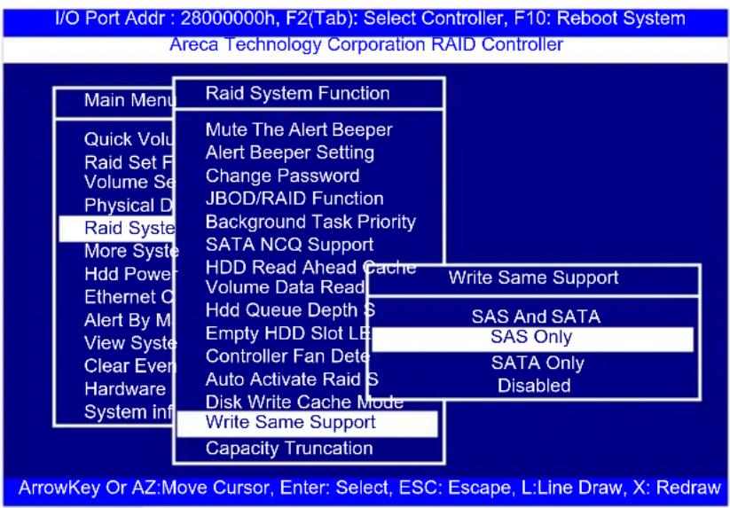 I/O Port Addr : 28000000h, F2(Tab): Select Controller, F10: Reboot System Areca Technology Corporation RAID Controller Main Menu Quick Volu Raid Set F Volume Se Physical D Raid Syste More Syste Hdd Power Ethernet O Alert By M View Syste Clear Even Hardware System inf Raid System Function Mute The Al…