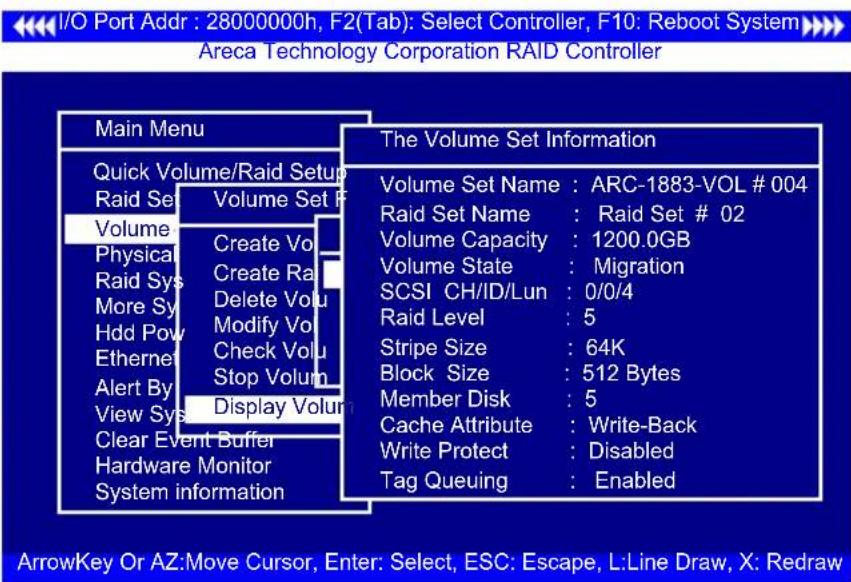 I/O Port Addr : 28000000h, F2(Tab): Select Controller, F10: Reboot System Areca Technology Corporation RAID Controller Main Menu Quick Volume/Raid Setup Raid Set Volume Physical Raid Sys More Sy Hdd Pow Ethernet Alert By View Sys Clear Event Buffer Hardware Monitor System information The Volume Set…