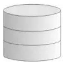Simple 3D illustration of a cylinder with three horizontal layers (no text or symbols)