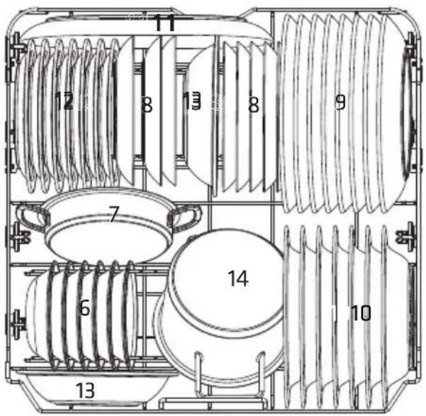 Technical diagram of a mechanical device with numbered components for identification.