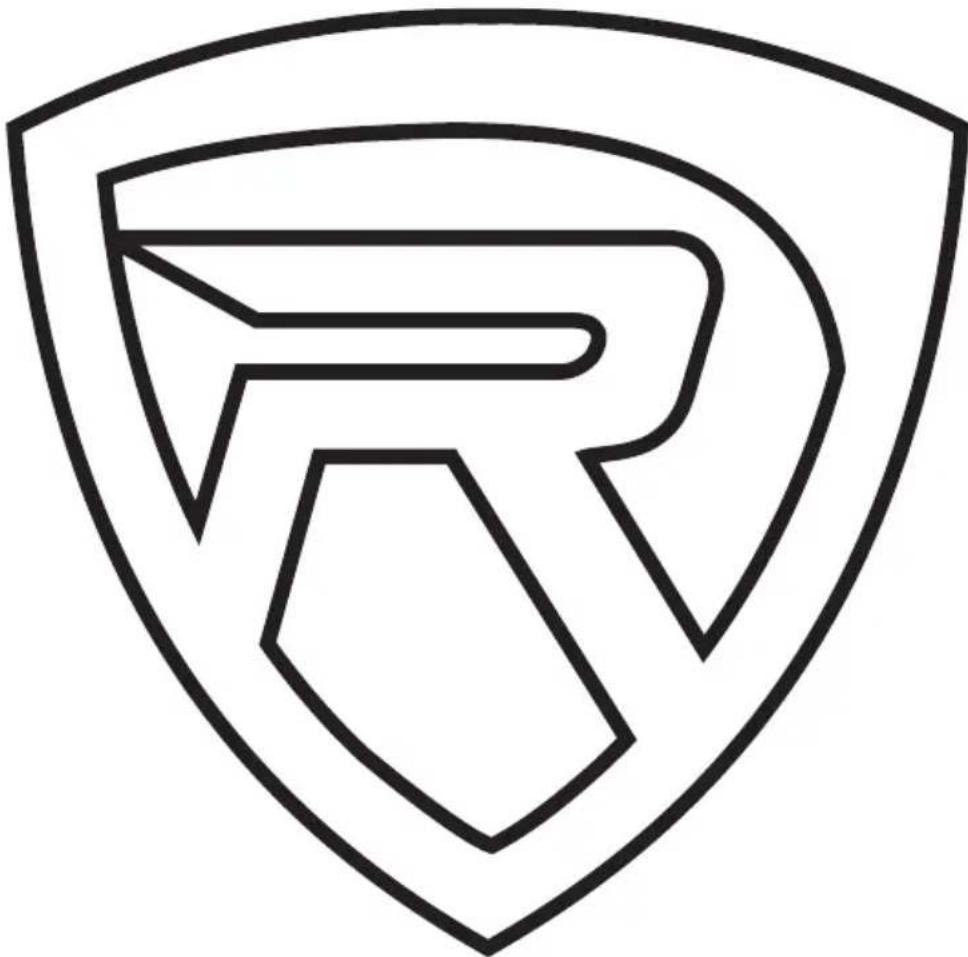 Abstract geometric logo design with a shield and stylized arrow-like shape (no text or symbols)