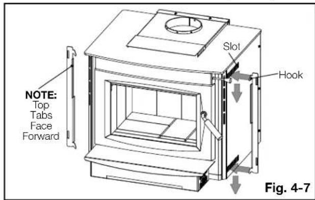 NOTE: Top Tabs Face Forward Slot Hook Fig. 4-7