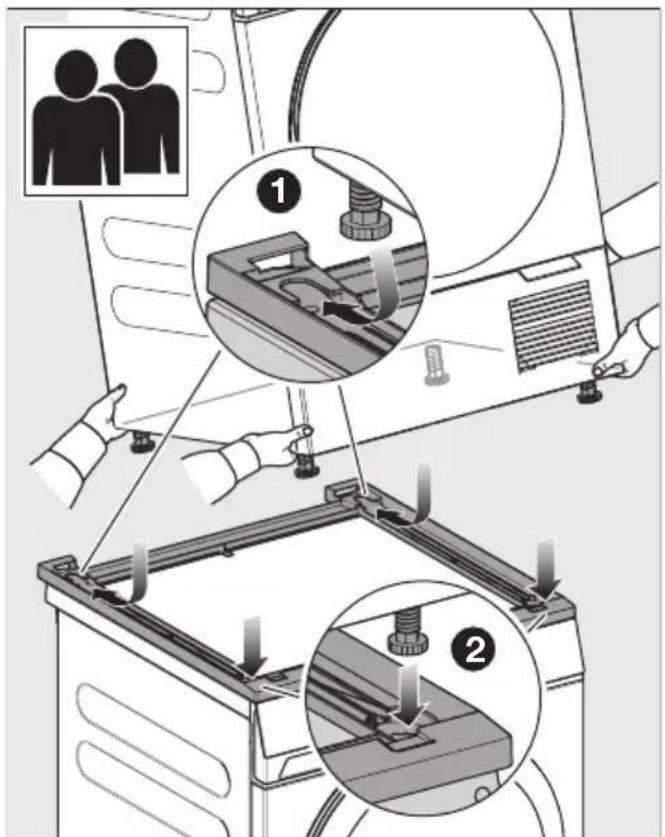 MIELE TEC648WP EcoSpeed - Kuivausrummun asennus pesutorniin - 1
