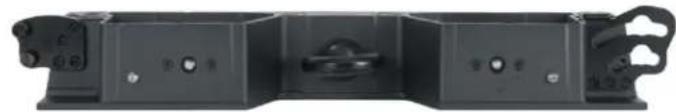 Exterior view of a black plastic mechanical component with mounting holes and internal features (no text or symbols visible)