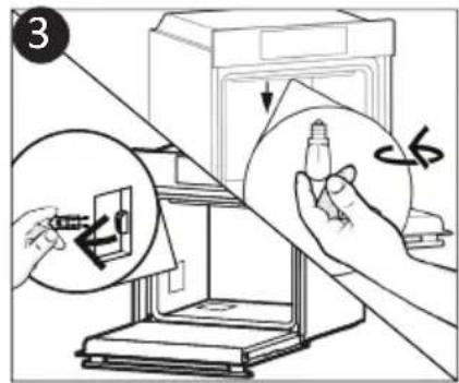 Diagram illustrating a washing machine operation with hand gesture and magnified view of internal components