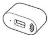 Simple line drawing of two electronic devices with a switch and power connector (no text or symbols).
