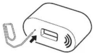 Line drawing of a device with a cable and signal waves, no text or symbols present