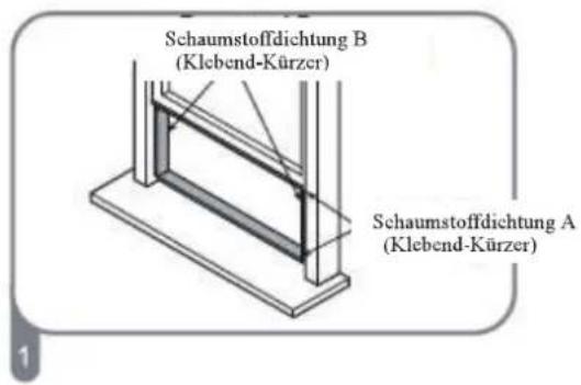 Schaumstoffdichtung B (Klebend-Kürzer) Schaumstoffdichtung A (Klebend-Kürzer)
