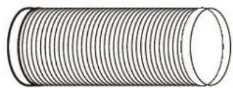 Simple line drawing of a coiled cylindrical pipe (no text or symbols)