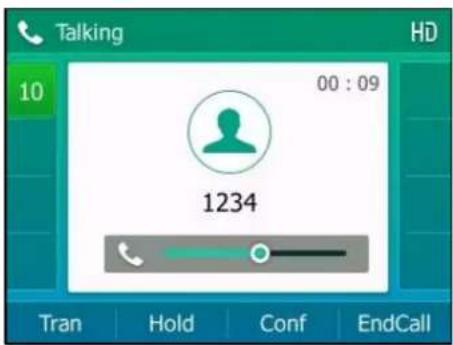 Talking 10 00 : 09 1234 Tran Hold Conf EndCall