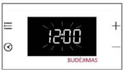 ≡ 12:00 BUDĖJIMAS + -