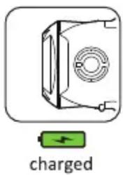 Schéma d'un dispositif de charge avec une batterie et un symbole de charge (sans texte ni étiquettes).