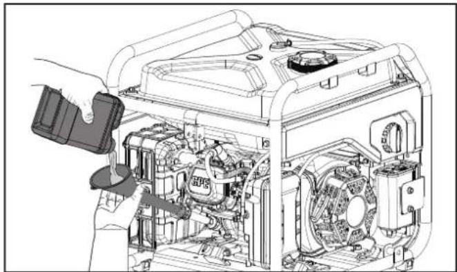Technical line drawing of an internal combustion engine assembly (no text or symbols)