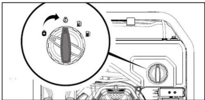 Technical diagram of a mechanical assembly with a magnified circular detail showing internal components (no text or symbols)