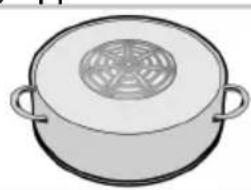 Illustration of a cooking pot with a lid and side handles (no text or symbols)
