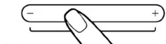 Simple line drawing of a finger pressing a button with a plus sign (no text or symbols)
