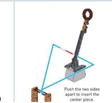 Push the two sides apart to insert the center piece.