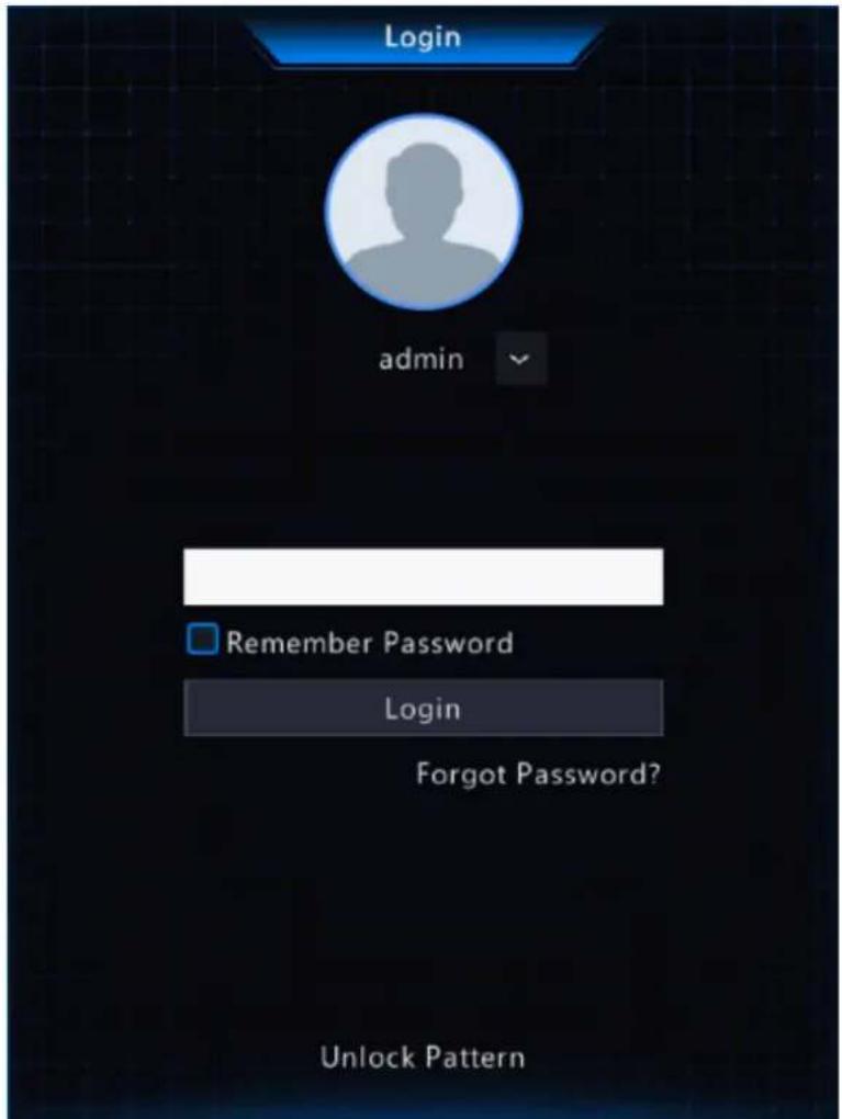 Login admin Remember Password Login Forgot Password? Unlock Pattern