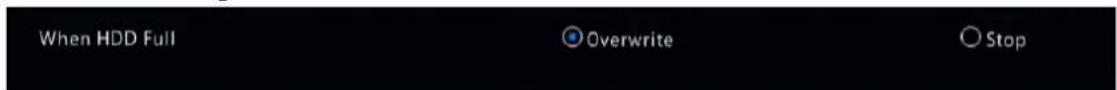 When HDD Full Overwrite Stop