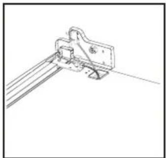 Technical line drawing of a mechanical bracket or bracket assembly (no text or symbols)