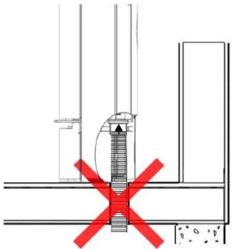ADURO 12 Lux - Der Kaminofen darf nicht auf folgende Weise installiert werden: - 1