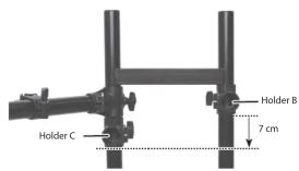Holder C Holder B 7 cm