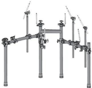 Pure mechanical piping diagram without any text, numbers, or symbols