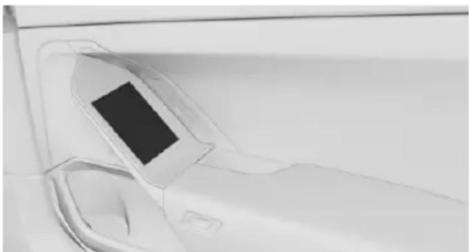 Close-up of a car's front wheel and side door, showing no text or symbols