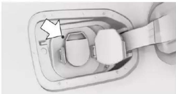 Top-down view of a car charging plug with a hand inserting a cable (no text or symbols visible)