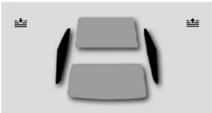 Abstract geometric shapes with gradient shading and directional arrows (no text or symbols)